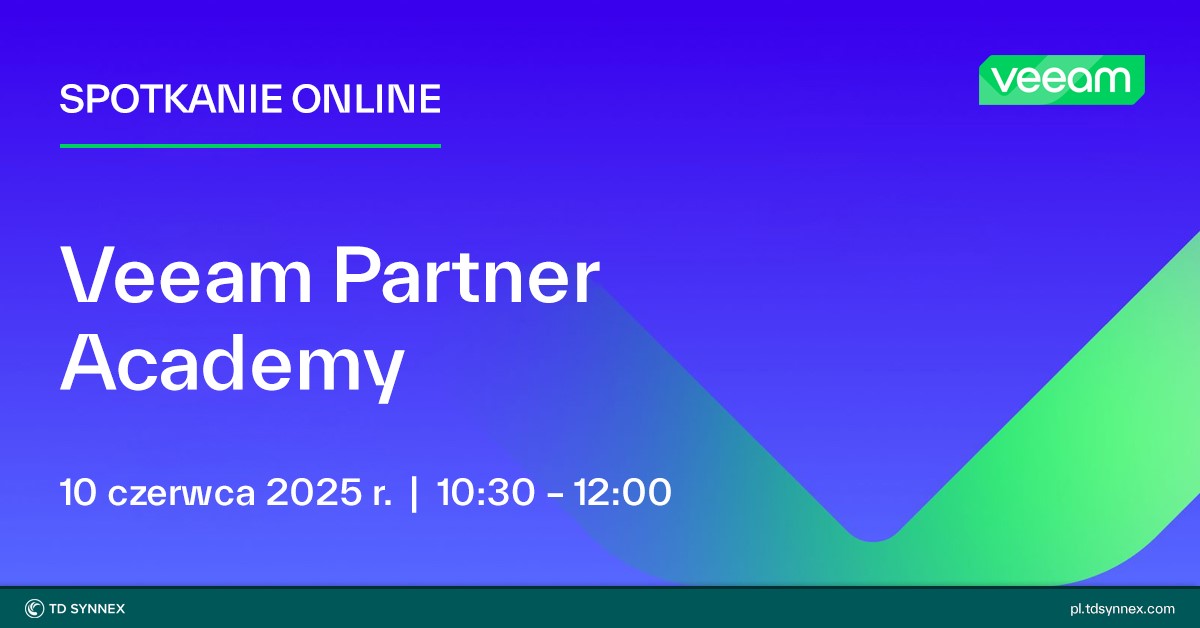 TDSYNNEXPL's tweet image. #VeeamPartnerAcademy wraca 💻 10.06 o 10:30 spotkanie online o nowościach w #VeeamDataCloud, promocjach, certyfikacjach i narzędziach jak kalkulator Vault 🎯

Rejestracja 👉 ms.spr.ly/6015ScG7R

#Veeam #PartnerAcademy #TDSYNNEX #Backup #Chmura #DataProtection