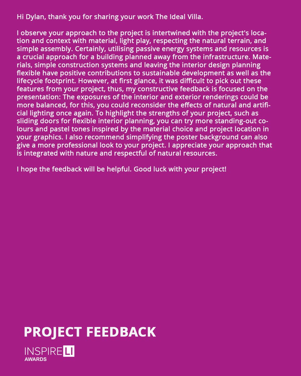 📚INSPIRELI EDUCATION JURY FEEDBACK

Read more: inspirelieducation.com/en/detail/6229/

• Advisor: Seher Ulusoy
• Student: Dylan Baliski
• Project: The Ideal Villa

#architecture
#inspireliawards
#amazingarchitecture

#architecturestudent #architecturestudents #architecturestudentlife