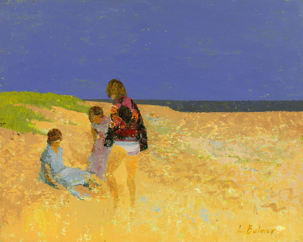 Three Girls on the Beach s.d.

🎨#BulmerLionel 1909 1992 

🌞