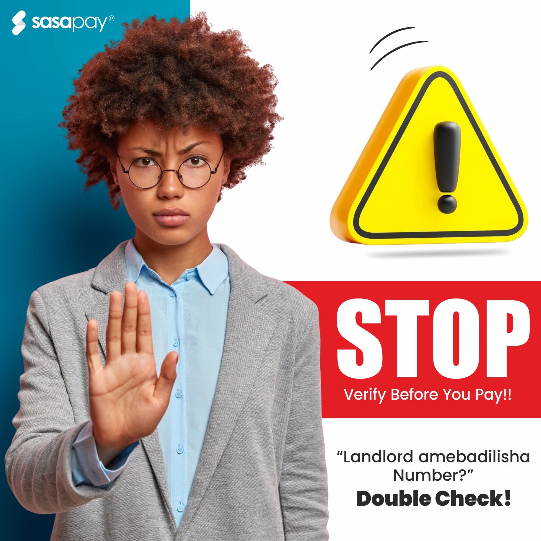 End-month is here; and so are Scammers!

Before you pay rent via mobile money:

❌ Don’t trust sudden changes in Paybill or Phone Number

📳 Always verify with your Landlord, Caretaker or Agent directly

✅ Speak Out in case of any incidences; Scams only work on people who do not