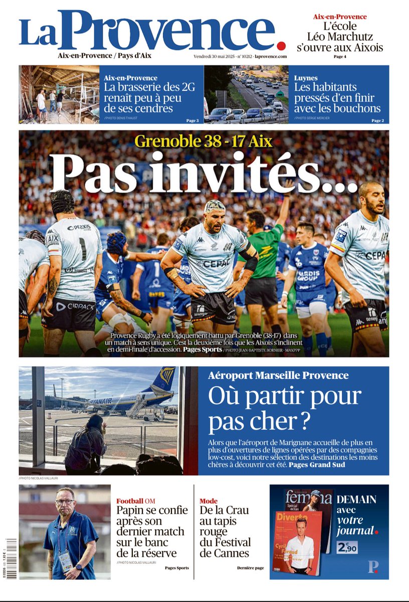 Steven Imbert (@stevenimbert) on Twitter photo #rugby. À la une de <a href="/laprovence/">La Provence</a> #Aix. Retour sur la demi finale ratée de <a href="/ProvenceRugby/">Provence Rugby ⚫️🏉</a> hier face à <a href="/FCGrugby/">FC Grenoble Rugby #AllezFCG</a> <a href="/LNRofficiel/">Ligue Nationale de Rugby</a> #prod2 #rugby. À la une de <a href="/laprovence/">La Provence</a> #Aix. Retour sur la demi finale ratée de <a href="/ProvenceRugby/">Provence Rugby ⚫️🏉</a> hier face à <a href="/FCGrugby/">FC Grenoble Rugby #AllezFCG</a> <a href="/LNRofficiel/">Ligue Nationale de Rugby</a> #prod2