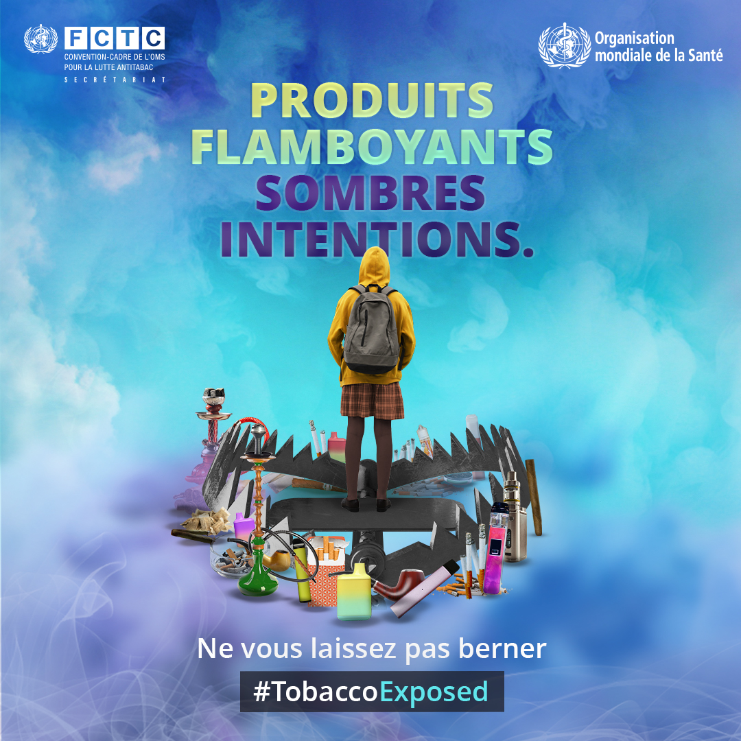 🚭 Le 31 mai, @omsTchad célèbre la #JournéeSansTabac aux côtés du monde entier 🌍
🎯 Thème 2025: "Protégeons les jeunes de l’ingérence de l’industrie du tabac"
📲 Rejoignez notre campagne digitale #Levonslemasque
 🎥Témoignages, défis, messages forts… À suivre &amp; partager!