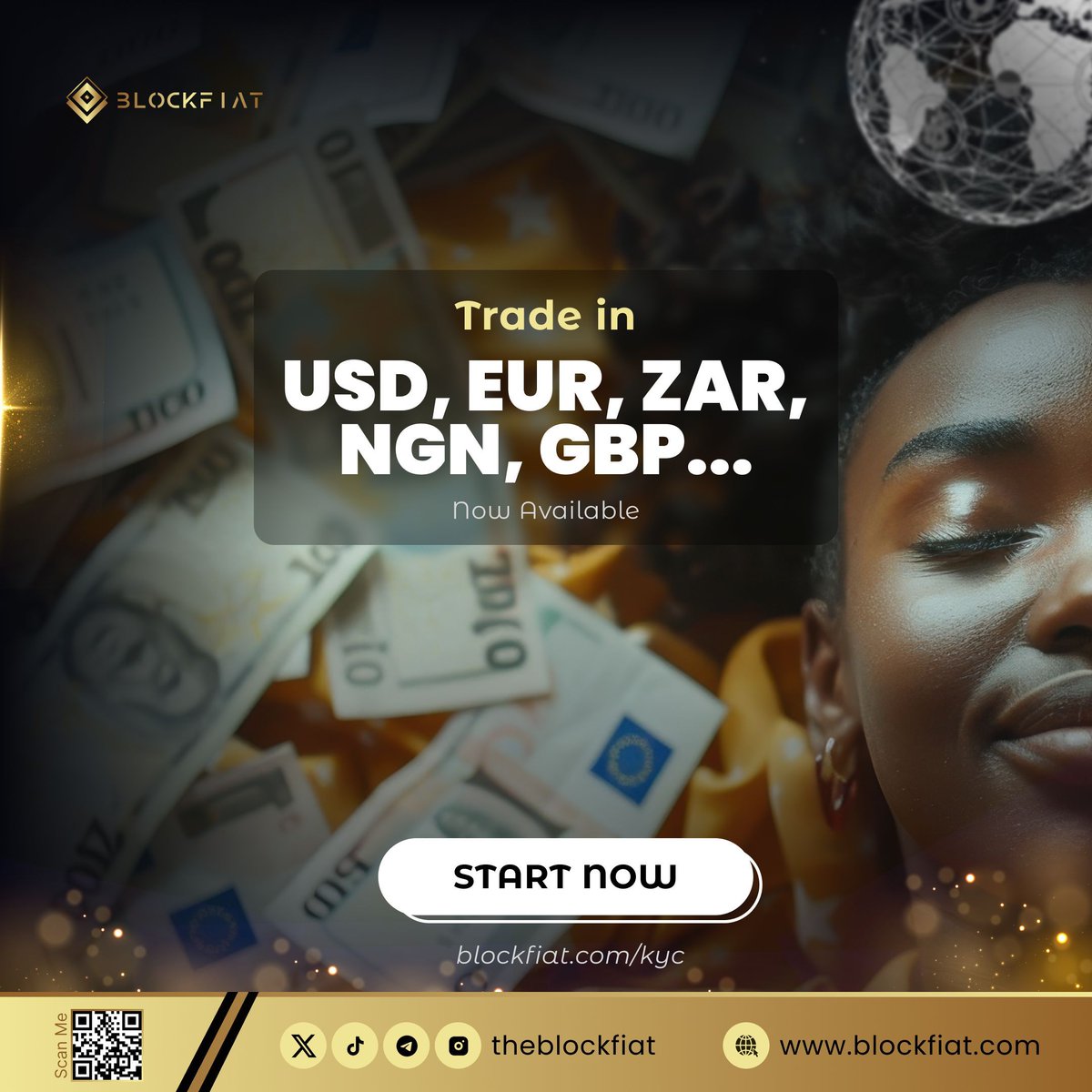 theblockfiat's tweet photo. Trade in USD, EUR, ZAR, NGN, GBP – now available! Start now https://t.co/aMg8zQCv3Q https://t.co/GJtS2irtcl