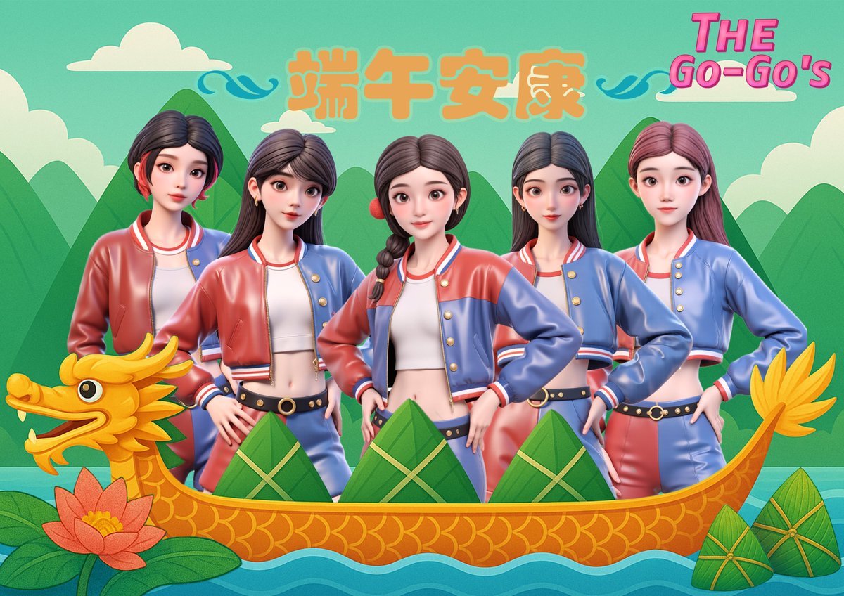 Dragon Boat Festival limited AI girl group debut! Members: Zongzi Fairy × Mugwort Elf × Support Meow, debut song 《Always Have You》now healing～Come pick your 本命 "zongzi"! 🐾