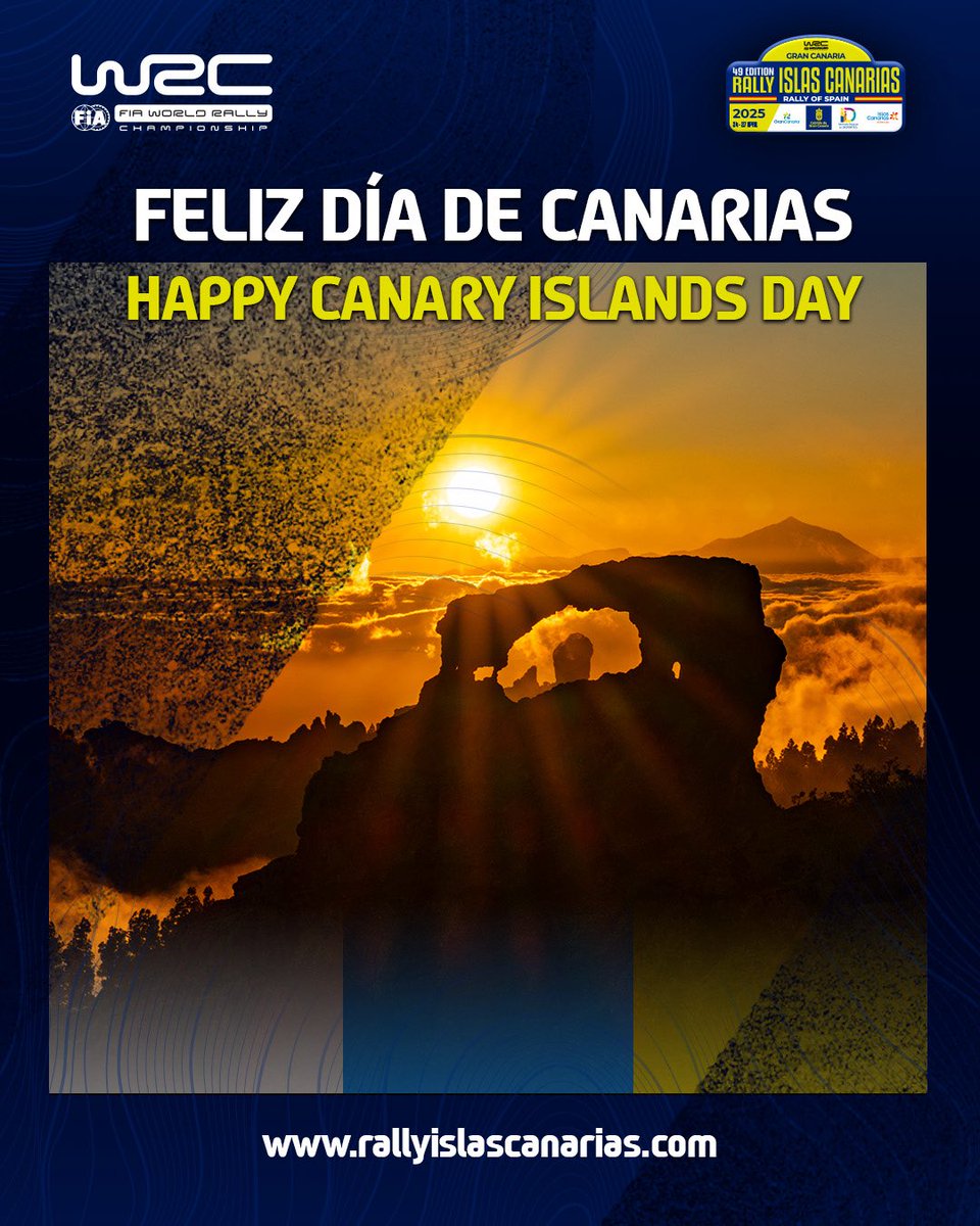 Rally Islas Canarias (@rislascanarias) on Twitter photo 30 de Mayo, Día de Canarias 🤍💙💛 Orgullosos de tener el <a href="/OfficialWRC/">FIA World Rally Championship</a> en nuestra tierra 💪
May 30, Canary Islands Day 🇮🇨 Proud to have the #WRC on our land!
#RallyIslasCanarias #SpainRally 30 de Mayo, Día de Canarias 🤍💙💛 Orgullosos de tener el <a href="/OfficialWRC/">FIA World Rally Championship</a> en nuestra tierra 💪
May 30, Canary Islands Day 🇮🇨 Proud to have the #WRC on our land!
#RallyIslasCanarias #SpainRally