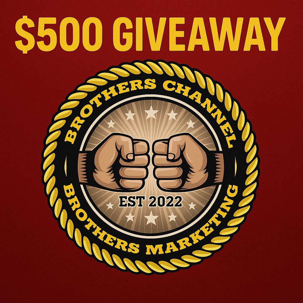Brothers Marketing (@brothermkt) on Twitter photo $500 giveaway! 5x $100
Join: t.me/brotherservices
Follow: <a href="/BrotherMKT/">BROTHER MARKETING</a>
Join: t.me/BROTHERSMARKET…
Follow: coinmarketcap.com/community/prof…
Retweet: x.com/brothermkt/sta…
Winners will be selected at random! $500 giveaway! 5x $100
Join: t.me/brotherservices
Follow: <a href="/BrotherMKT/">BROTHER MARKETING</a>
Join: t.me/BROTHERSMARKET…
Follow: coinmarketcap.com/community/prof…
Retweet: x.com/brothermkt/sta…
Winners will be selected at random!