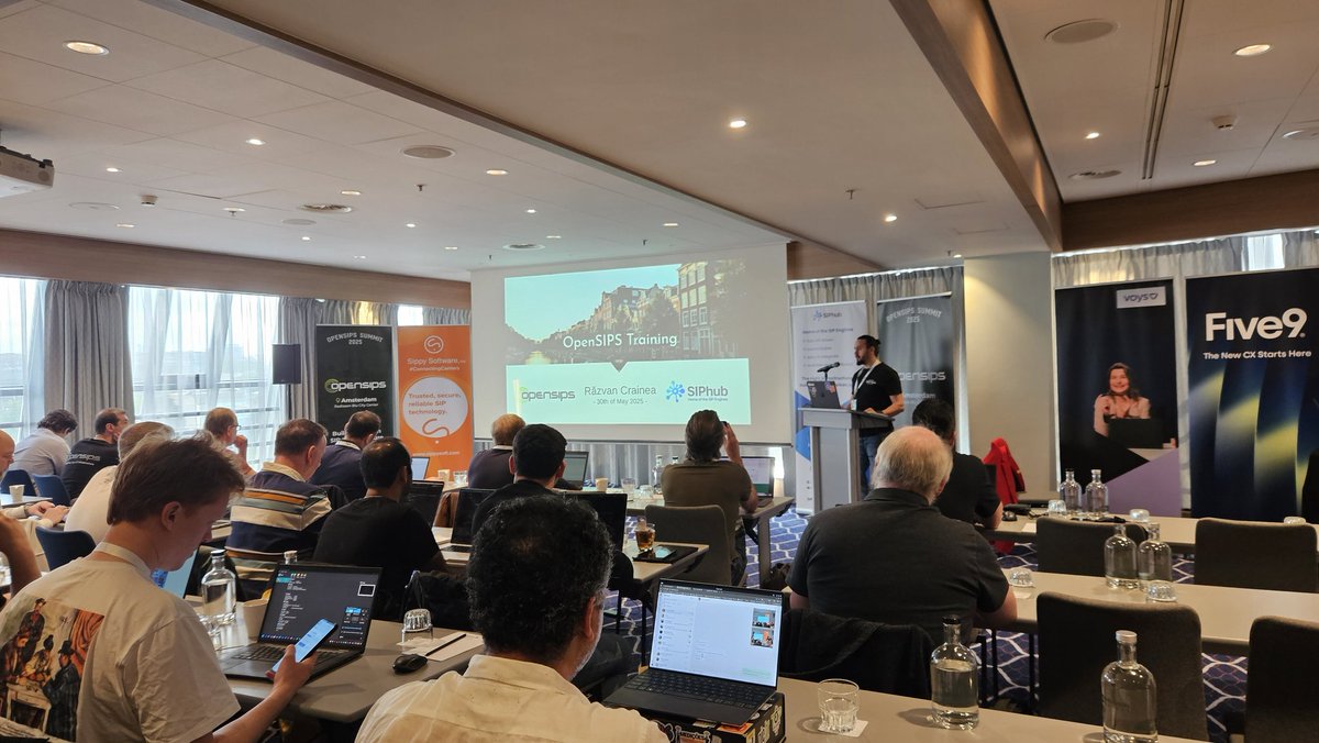 Liviu Chircu (@liviuchircu) on Twitter photo Day 4 of <a href="/opensips/">OpenSIPS project</a> Summit is #Training day! This edition features a practical course on #clustering and how you can scale the <a href="/opensips/">OpenSIPS project</a> servers while still ensuring #HA. Carried by <a href="/razvancrainea/">Razvan Crainea</a>! #opensipssummit2025 Day 4 of <a href="/opensips/">OpenSIPS project</a> Summit is #Training day! This edition features a practical course on #clustering and how you can scale the <a href="/opensips/">OpenSIPS project</a> servers while still ensuring #HA. Carried by <a href="/razvancrainea/">Razvan Crainea</a>! #opensipssummit2025
