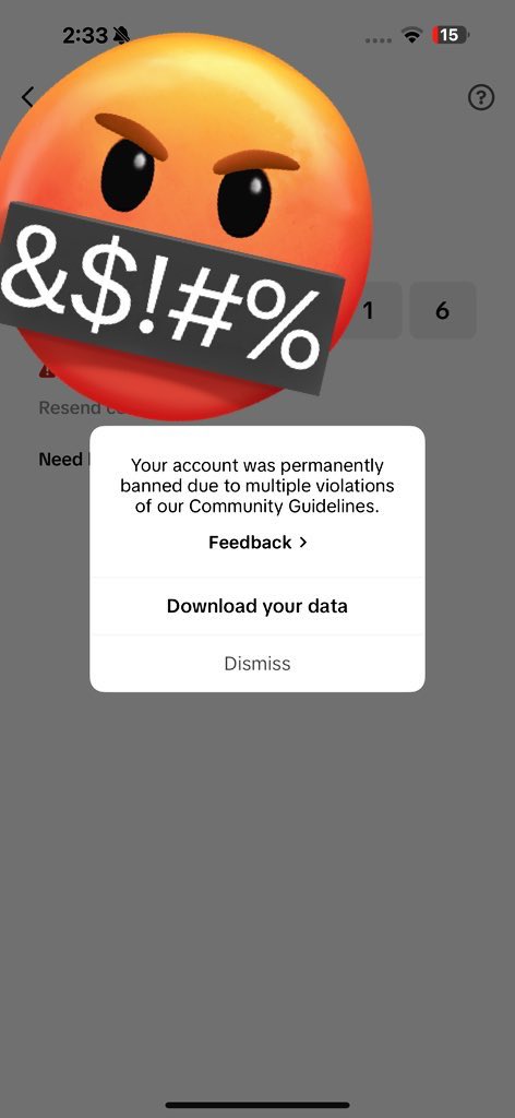 SCHMITTYBOII's tweet photo. @tiktokcreators 
To my knowledge I haven’t done anything wrong to rack up MULTIPLE VIOLATIONS like without warning or a notice that this was going to happen nope just got on it and got SLAPPED with this BULLSHIT, FUCK TIKTOK I hope it actually gets banned in the US next time! https://t.co/hwQm7wk6KD