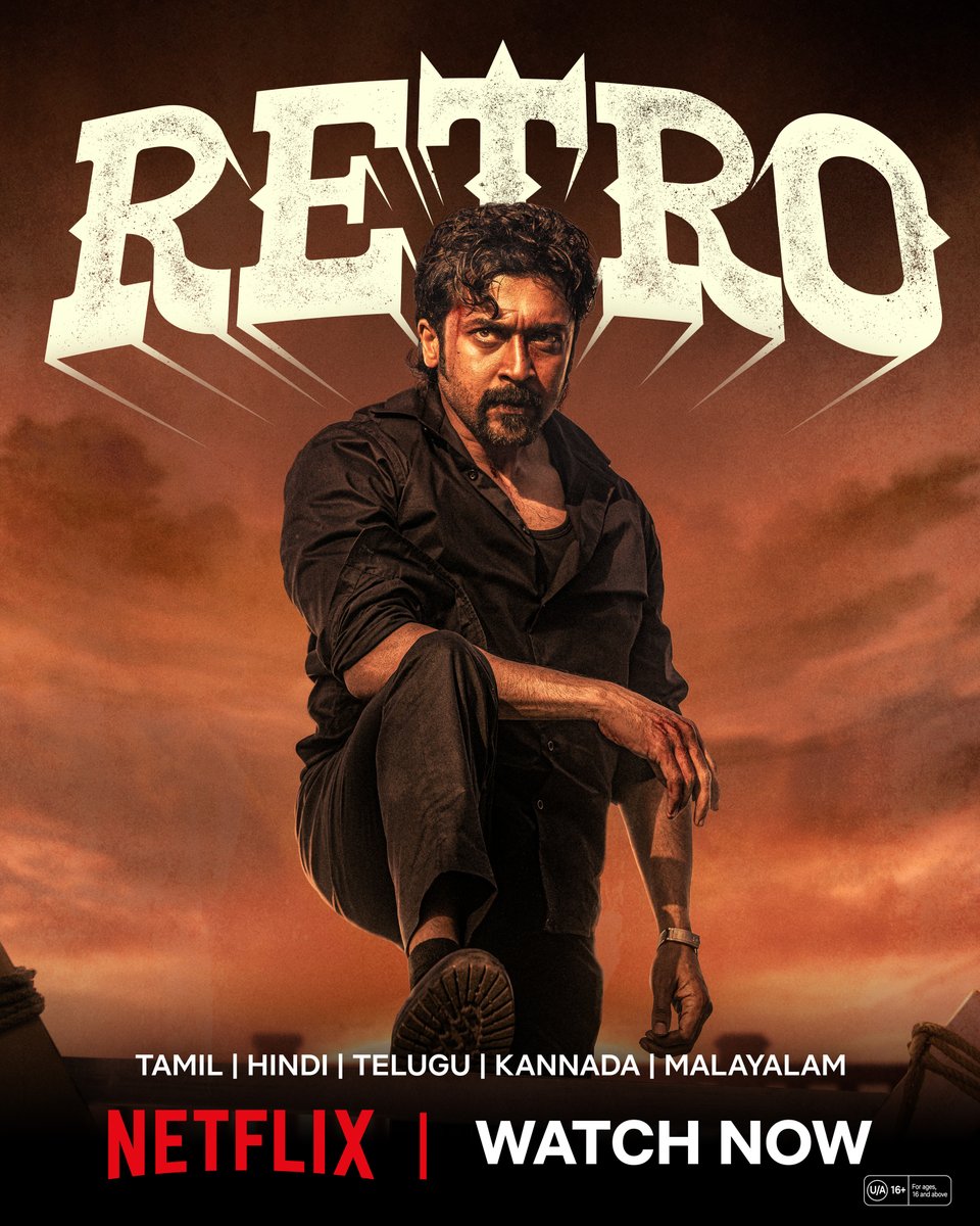 2D Entertainment (@2d_entpvtltd) on Twitter photo The #Retro Sambavam has arrived on <a href="/NetflixIndia/">Netflix India</a> 👊🏾🔥
#RetroOnNetflix - Watch Now ❗
@Suriya_Offl #Jyotika <a href="/karthiksubbaraj/">karthik subbaraj</a> <a href="/hegdepooja/">Pooja Hegde</a> <a href="/Music_Santhosh/">Santhosh Narayanan</a> <a href="/prakashraaj/">Prakash Raj</a> <a href="/C_I_N_E_M_A_A/">joju george</a> <a href="/rajsekarpandian/">Rajsekar Pandian</a> <a href="/kaarthekeyens/">Kaarthekeyen S</a> <a href="/kshreyaas/">shreyaas krishna</a> <a href="/cheps911/">shafique mohamed ali</a> <a href="/jacki_art/">Jackson</a> #MayaPandi <a href="/JaikaStunts/">Jaika Stunts</a> The #Retro Sambavam has arrived on <a href="/NetflixIndia/">Netflix India</a> 👊🏾🔥
#RetroOnNetflix - Watch Now ❗
@Suriya_Offl #Jyotika <a href="/karthiksubbaraj/">karthik subbaraj</a> <a href="/hegdepooja/">Pooja Hegde</a> <a href="/Music_Santhosh/">Santhosh Narayanan</a> <a href="/prakashraaj/">Prakash Raj</a> <a href="/C_I_N_E_M_A_A/">joju george</a> <a href="/rajsekarpandian/">Rajsekar Pandian</a> <a href="/kaarthekeyens/">Kaarthekeyen S</a> <a href="/kshreyaas/">shreyaas krishna</a> <a href="/cheps911/">shafique mohamed ali</a> <a href="/jacki_art/">Jackson</a> #MayaPandi <a href="/JaikaStunts/">Jaika Stunts</a>