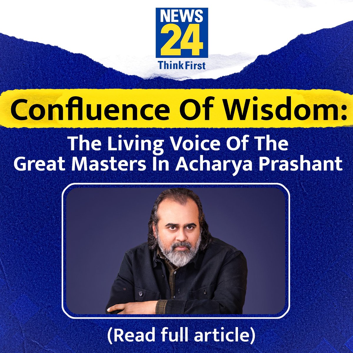 Advait_Prashant's tweet photo. News24 explores the living legacy of Acharya Prashant  

"Confluence of Wisdom: The Living Voice of the Great Masters in Acharya Prashant"

✨➖✨➖✨

"Acharya Prashant embodies a confluence of India’s greatest spiritual legacies—carrying Adi Shankaracharya’s rigor of non-dual inquiry, Swami Vivekananda’s fire for national and inner awakening, Krishnamurti’s call for radical self-examination, and Buddha’s fearless gaze into suffering. Yet, his voice is unmistakably his own—uncompromising, contemporary, and rooted in truth without apology."

✨➖✨➖✨

Read the full article:  
https://t.co/jA2V9XgrLi