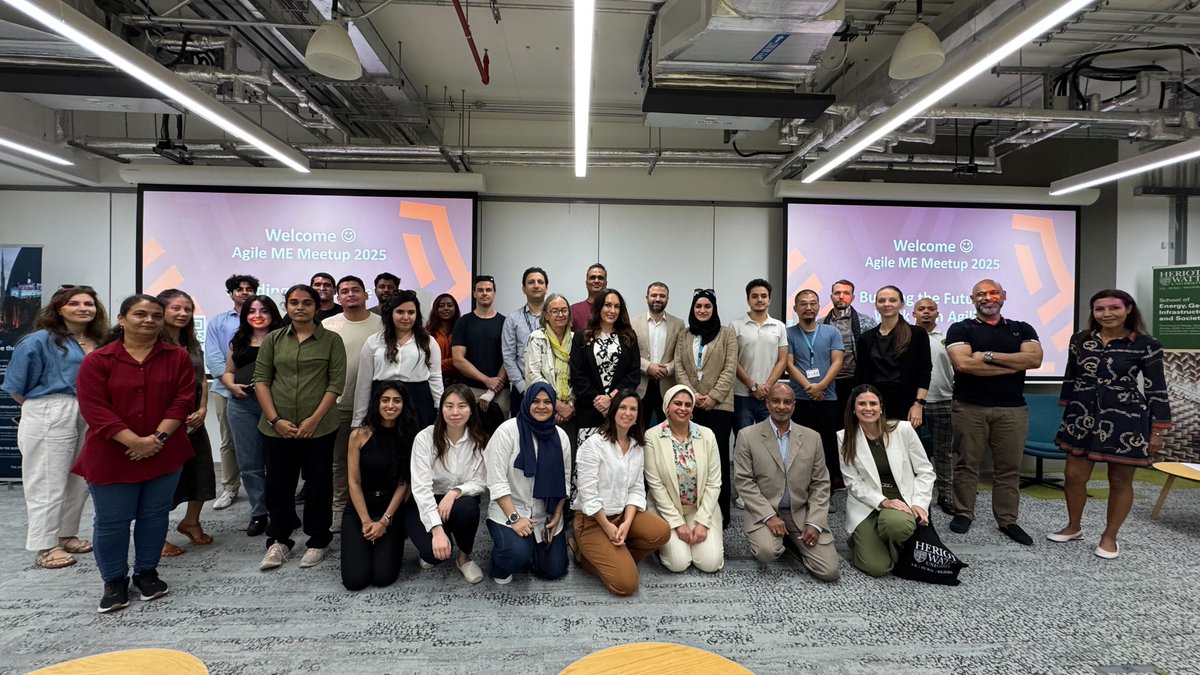 🚀 Big thanks to everyone who joined our #AgileME meetup at <a href="/HeriotWattUni/">Heriot-Watt University</a>!
We explored the future of work through agility with amazing insights from <a href="/MonaShokrof/">Mona Shokrof</a>, Dr. Taha Elhag, Dr. Abrar Ullah, @rhudson_agile, and @mariananxt.
📸 See the event highlights 👇
#FutureOfWork
