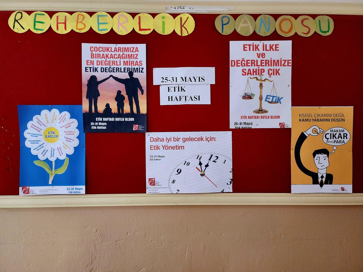 📌 25-31 Mayıs Etik Haftası kapsamında okulumuzda hazırladığımız pano çalışmasıyla; etik değerler, mesleki sorumluluklar ve vicdani ilkeler üzerine farkındalık oluşturmayı amaçladık.
<a href="/HaliliyeMem/">Haliliye İlçe Milli Eğitim Müdürlüğü</a>
<a href="/UrfaValiligi/">T.C. ŞANLIURFA VALİLİĞİ</a> <a href="/sanliurfammem63/">Şanlıurfa İl Milli Eğitim Müdürlüğü</a>