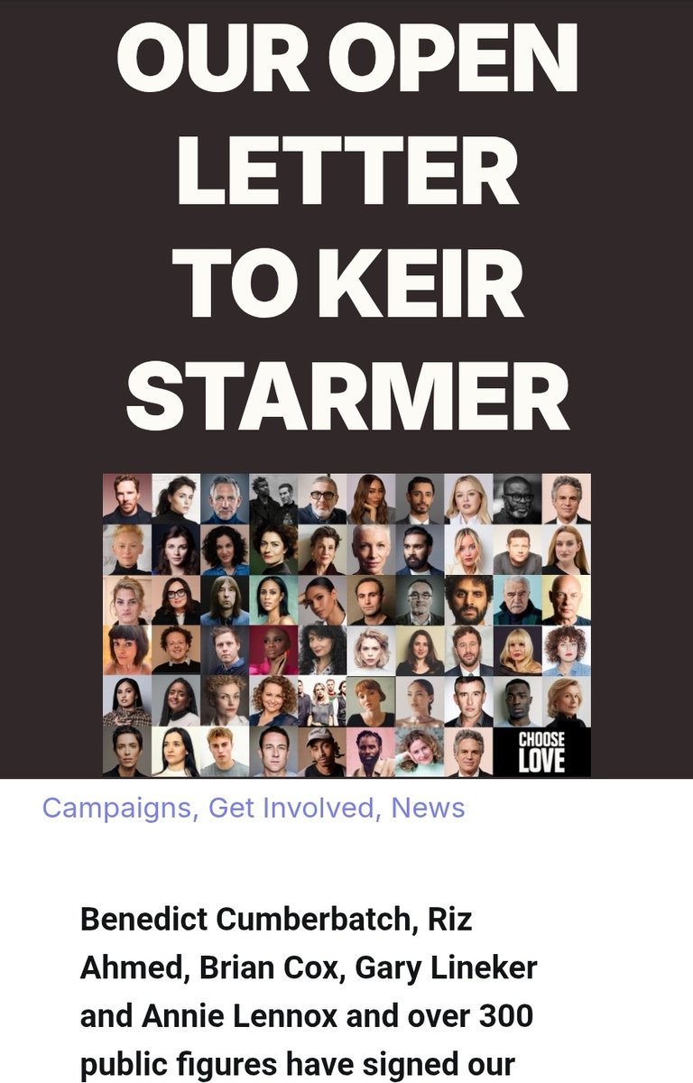 onjali rauf (@onjalirauf) on Twitter photo Proud to have signed this <a href="/chooselove/">Choose Love</a> open letter to <a href="/Keir_Starmer/">Keir Starmer</a> on his role in the G.E.N.O.C.I.D.E. of G.A.Z.A.
Thank you to every soul refusing to be let racism and racist rhetoric blind and mute.
Read the Full letter here: chooselove.org/news/our-open-… Proud to have signed this <a href="/chooselove/">Choose Love</a> open letter to <a href="/Keir_Starmer/">Keir Starmer</a> on his role in the G.E.N.O.C.I.D.E. of G.A.Z.A.
Thank you to every soul refusing to be let racism and racist rhetoric blind and mute.
Read the Full letter here: chooselove.org/news/our-open-…