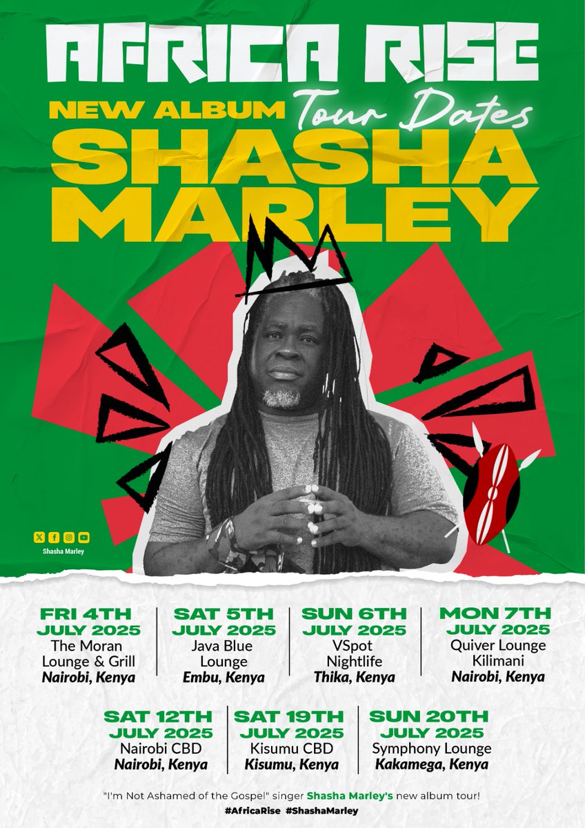 THE COUNT DOWN IS ON .. KENYA 🇰🇪  .. See You There:
#ShashaMarley 🇬🇭