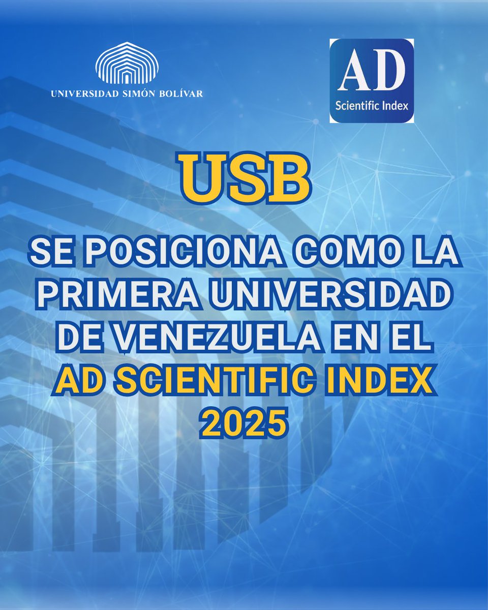 ULabUSB's tweet photo. La USB es la #1 en investigación científica en Venezuela según el #ADScientificIndex 2025!
Lideramos en ingeniería, ciencias naturales y sociales, con investigadores de alto impacto.
#ulabusb #OrgulloUSB #USBve #CienciaEnVenezuela https://t.co/bnwKGZLmWY