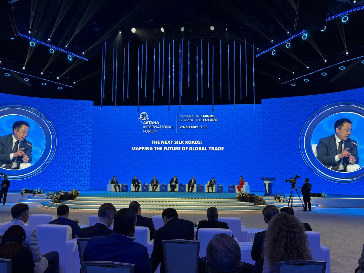 25% of Kazakhstan’s GDP growth attributes to the transit and transport. 
Since 2019 the volume of transit trade through the Middle Corridor increased 7.5 times. Transport minister of Kazakhstan speaking at the ⁦<a href="/AstanaIntlForum/">Astana International Forum</a>⁩