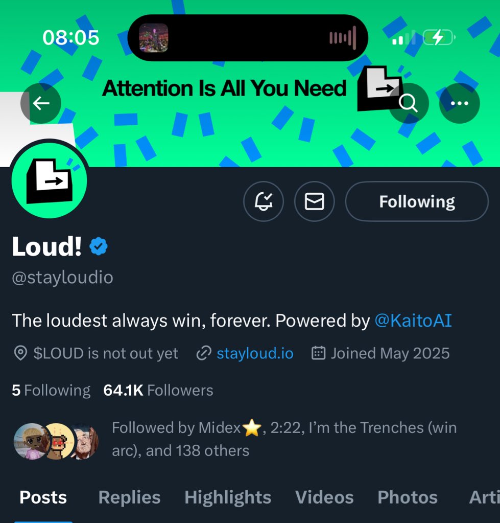gm brothers.

let’s lockin on <a href="/stayloudio/">Loud!</a> &amp; get to top 500. possible yeah? 🫩❤️