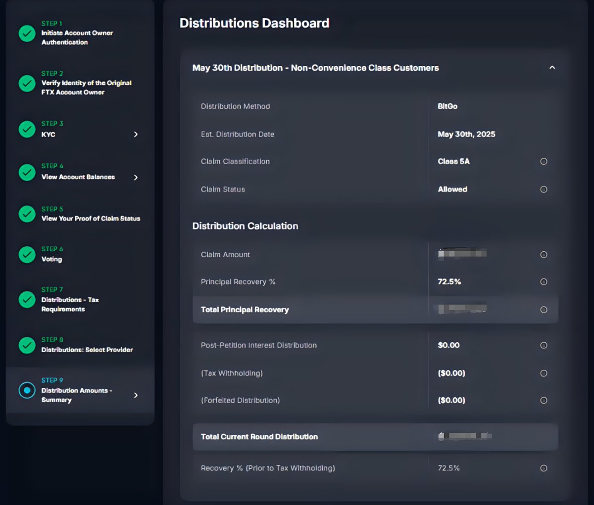 BoringBack's tweet image. #FTX 债权分配5.30 重要的日子

合规分配地区的债权人：可登录claims.ftx 前往“STEP9”检查Allowed状态，分配金额在未来1-3天内与BITGO/KRAKEN 接收到的金额是否一致?…