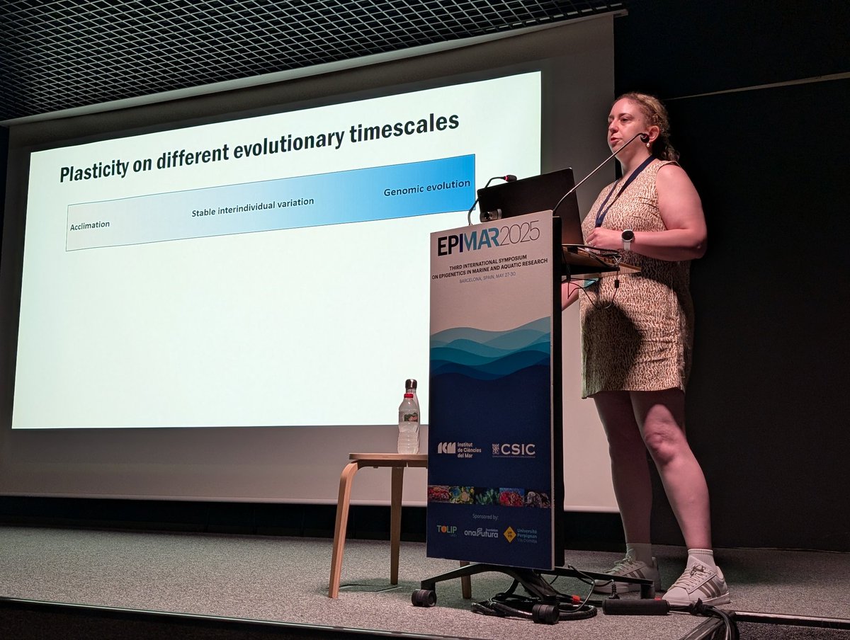 An awesome way to kick off the last session of the #EPIMAR2025 with Clare Venney on "Evolutionary Epigenomics on Varying Timescales: from acclimation to Genome Evolution".