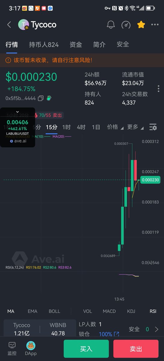 bitxinxin's tweet photo. Bsc狂暴大牛市开启了
$labubu 4.2m了，10几倍了
0x68485afea9a4f50d14893defe476970a6e7f4444
$tokoko 200k  给cz打了1.38亿
0x5f5b9111b95f16e902d73a67ccf8e10a0a1f4444
$mokoko 70k  哥私拉团队名牌了
0x77f3f7973e794974ef7956b2fbad453bc4f24444
$L 老og的labubu
0x31d091e1919c4c4017208ee0da9b0d44e8444444