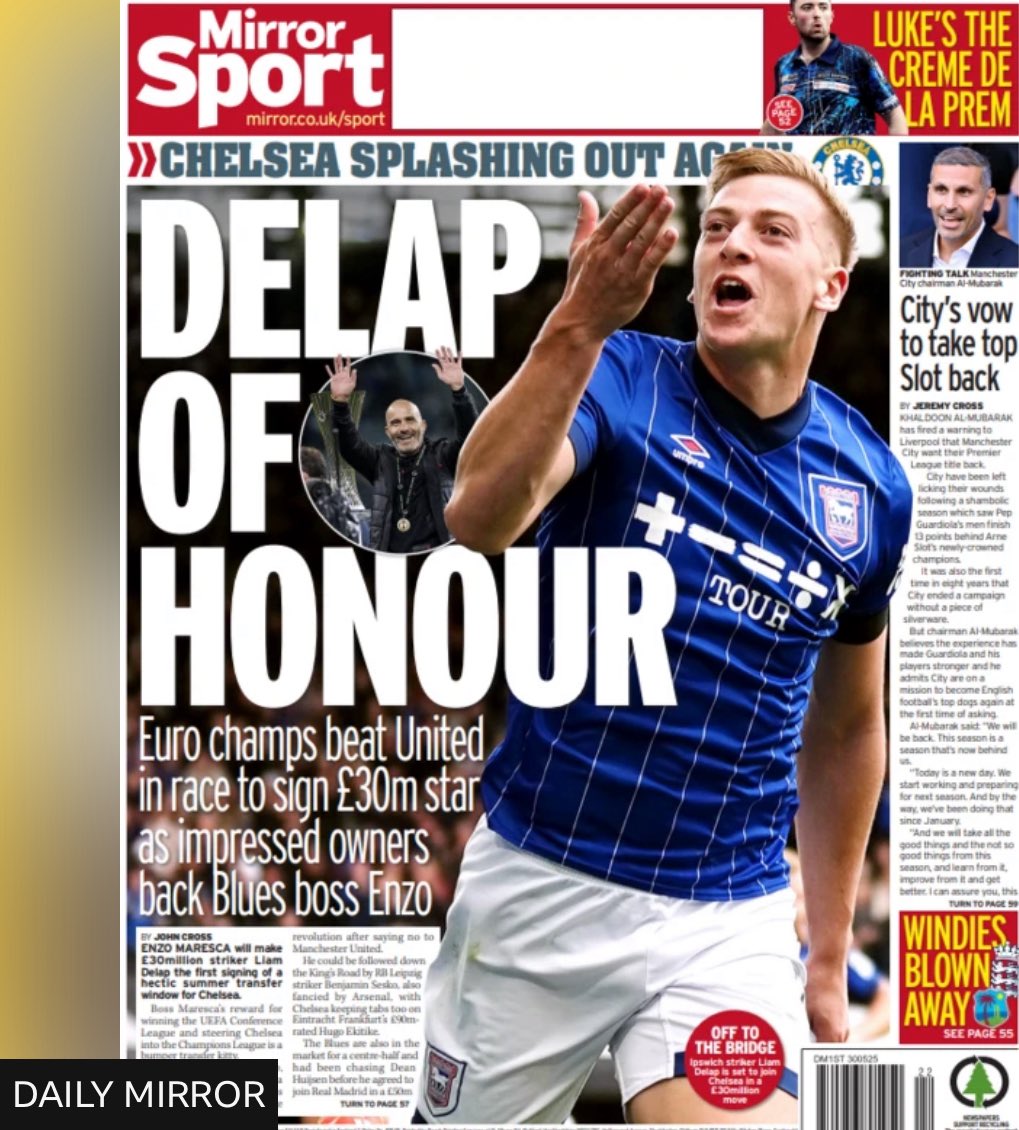 Newcastle fans won’t be happy, how are we meant to know which club Delap turned down?