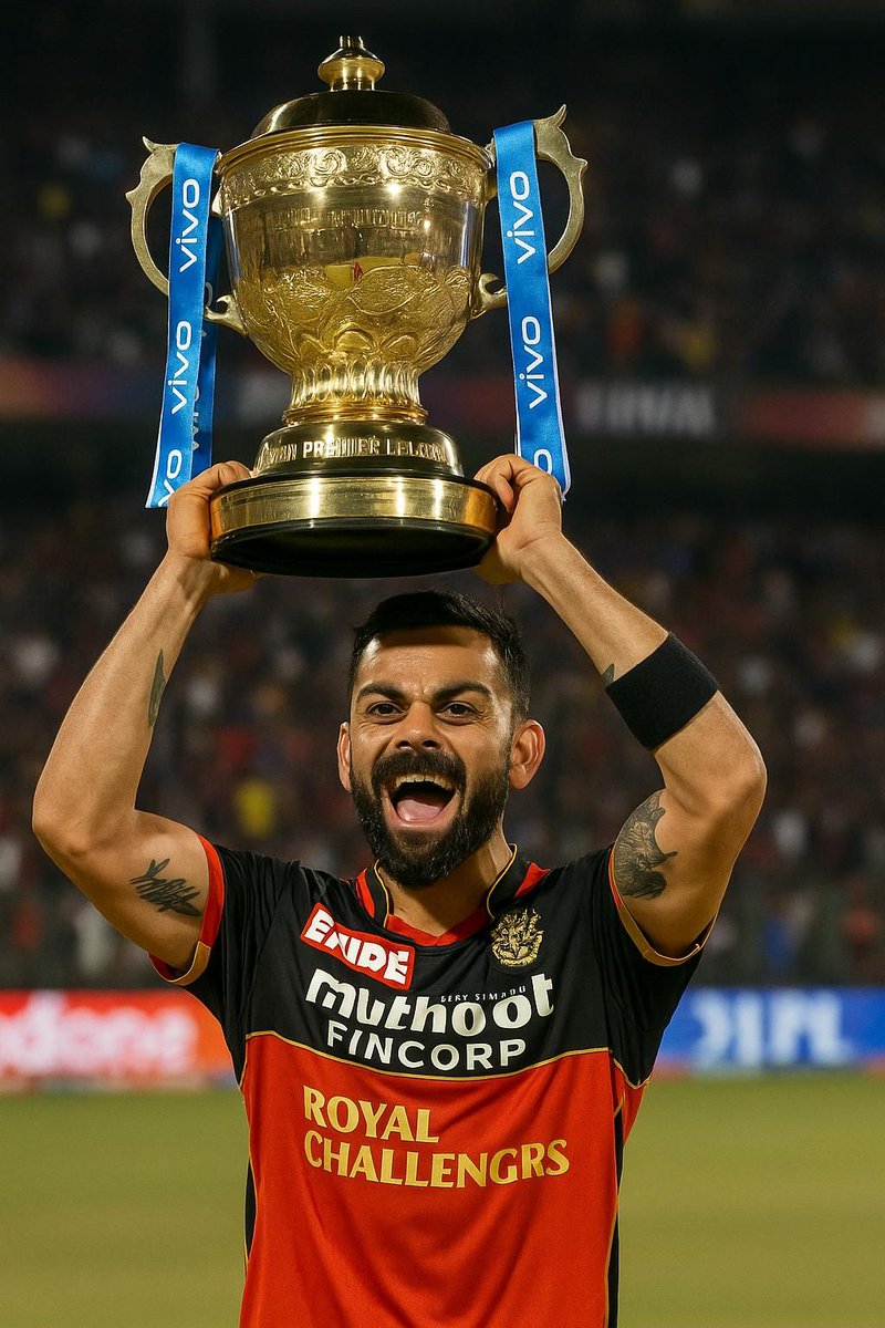 wicketbuzz's tweet photo. Virat Kohli lifting the trophy — manifesting the ultimate dream 🏆❤️
📸 AI
#ViratKohli #Manifesting #RCB #IPLFinals #WicketBuzz #CaptainKing #TrophyDream #CricketVibes #IPL2025 #GameDay https://t.co/Z792Wgu2do