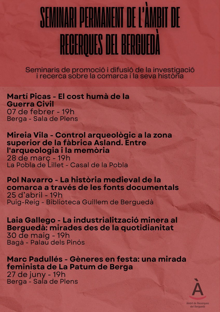 Avui a Bagà per a compartir mirades a la quotidianitat Minera, acompanyada de l'Àmbit de Recerques del Berguedà 💫
