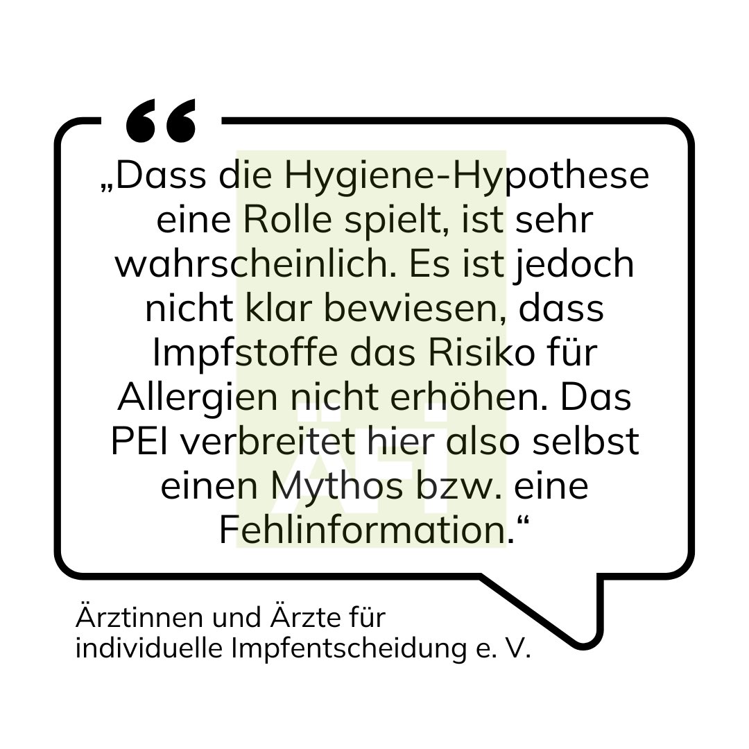 2. "Fakt ist: Impfstoffe erhöhen nicht das Risiko für Allergien."
Das PEI stellt fest, dass in den letzten 30 Jahren viele neue Impfstoffe entwickelt wurden, gleichzeitig aber auch mehr Menschen an Allergien leiden. So schreibt die Behörde: "Die Vermutung liegt nahe, dass beide