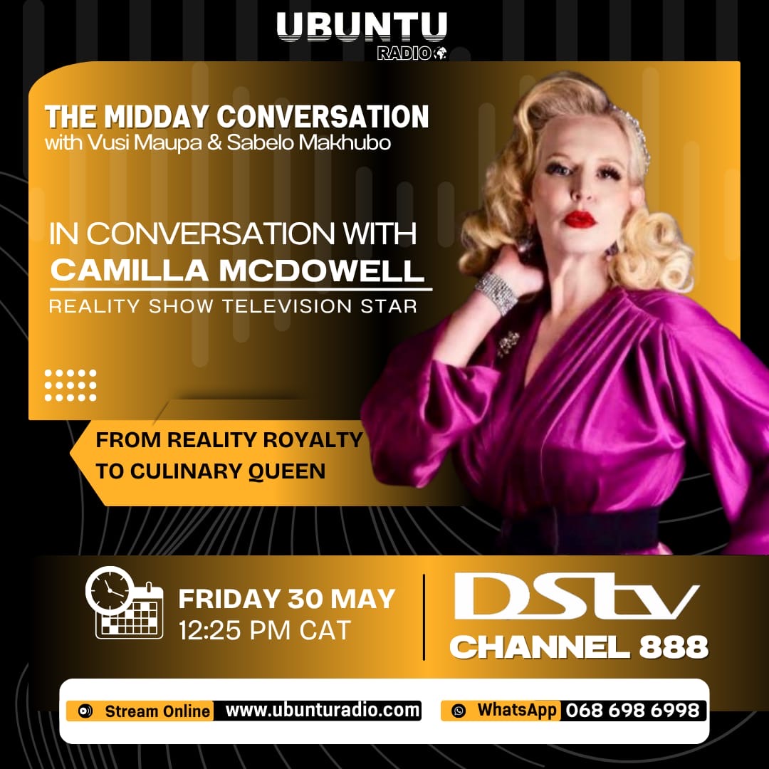 Ubuntu Radio DSTV888 (@ubunturadioza) on Twitter photo #TheMiddayConversation with <a href="/VusiMaupa/">Vusi Maupa</a> and <a href="/sabelo_makhubo/">Sabelo Makhubo</a> catches up with <a href="/CamillaMcDowell/">Camilla McDowell</a>, reality television show star in South Africa at 12pm CAT. ubunturadio.com and DSTV Channel 888 #TheMiddayConversation with <a href="/VusiMaupa/">Vusi Maupa</a> and <a href="/sabelo_makhubo/">Sabelo Makhubo</a> catches up with <a href="/CamillaMcDowell/">Camilla McDowell</a>, reality television show star in South Africa at 12pm CAT. ubunturadio.com and DSTV Channel 888