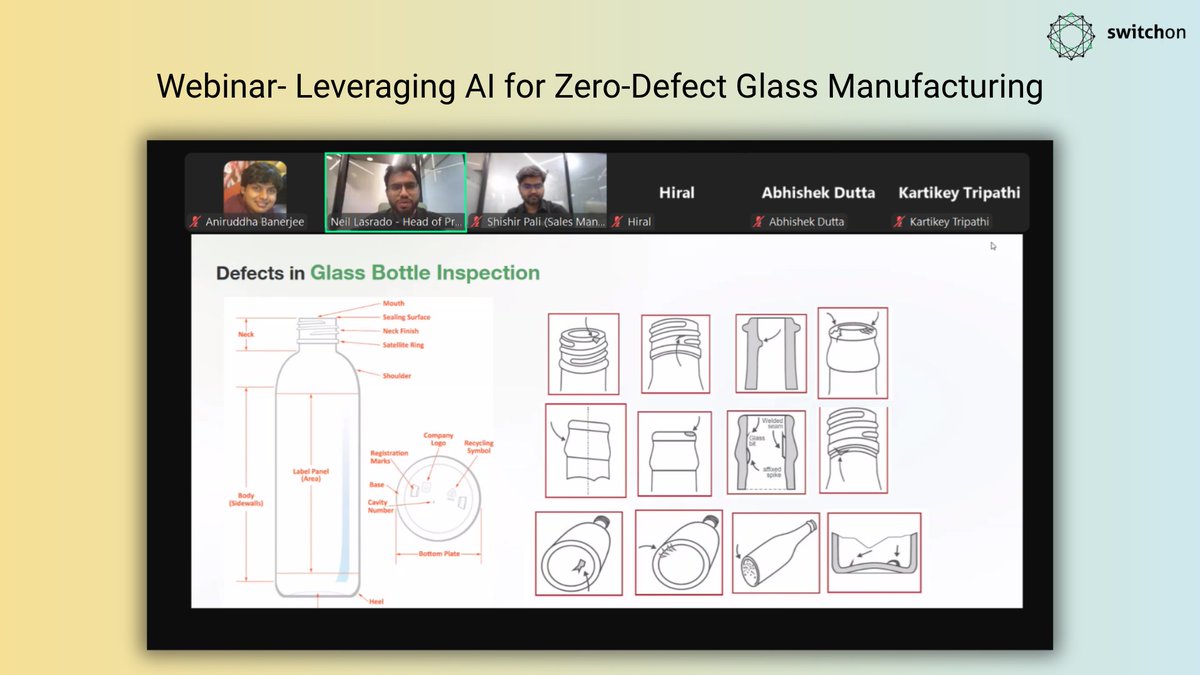 switchontech's tweet image. Thank you to all who joined us yesterday!
Here are some glimpses from our webinar – Leveraging AI for Zero-Defect Glass Manufacturing.
We’ve got more exciting sessions coming up – stay tuned!