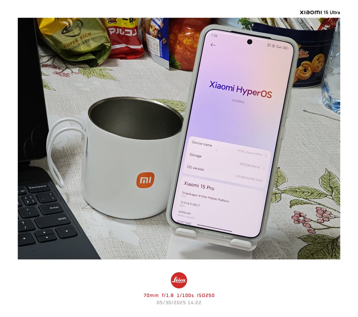 fsenada's tweet image. Xiaomi HyperOS 2 2.0.205.0.VOBCNXM brings Camera updates, watermark with location and refresh UI. Anyway battery has always been superb. #XiaomiHyperOS2 #Xiaomi15Pro