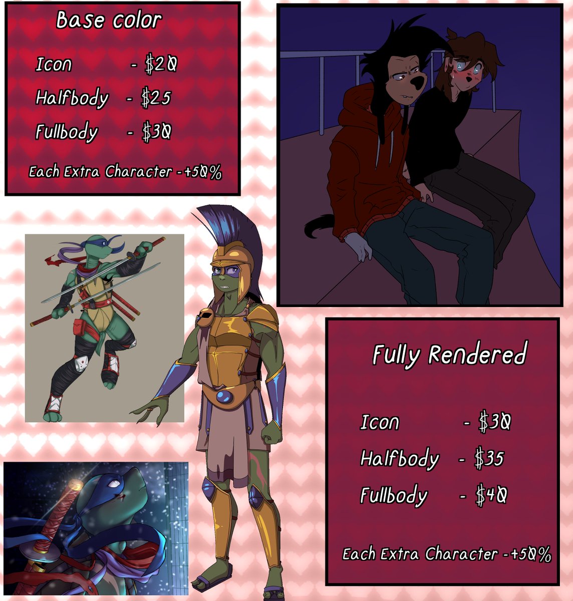 Dipydots's tweet image. Since I've been asked a few times and I really need money for a new tablet (my current one is breaking...)
💙COMMISSION OPEN💙
Art and Animation
here's my SFW commission sheet and animation reel ^^
NSFW coms are open too, just Dm me for that sheet.
#maxley, tmnt, ocxcanon, ect
