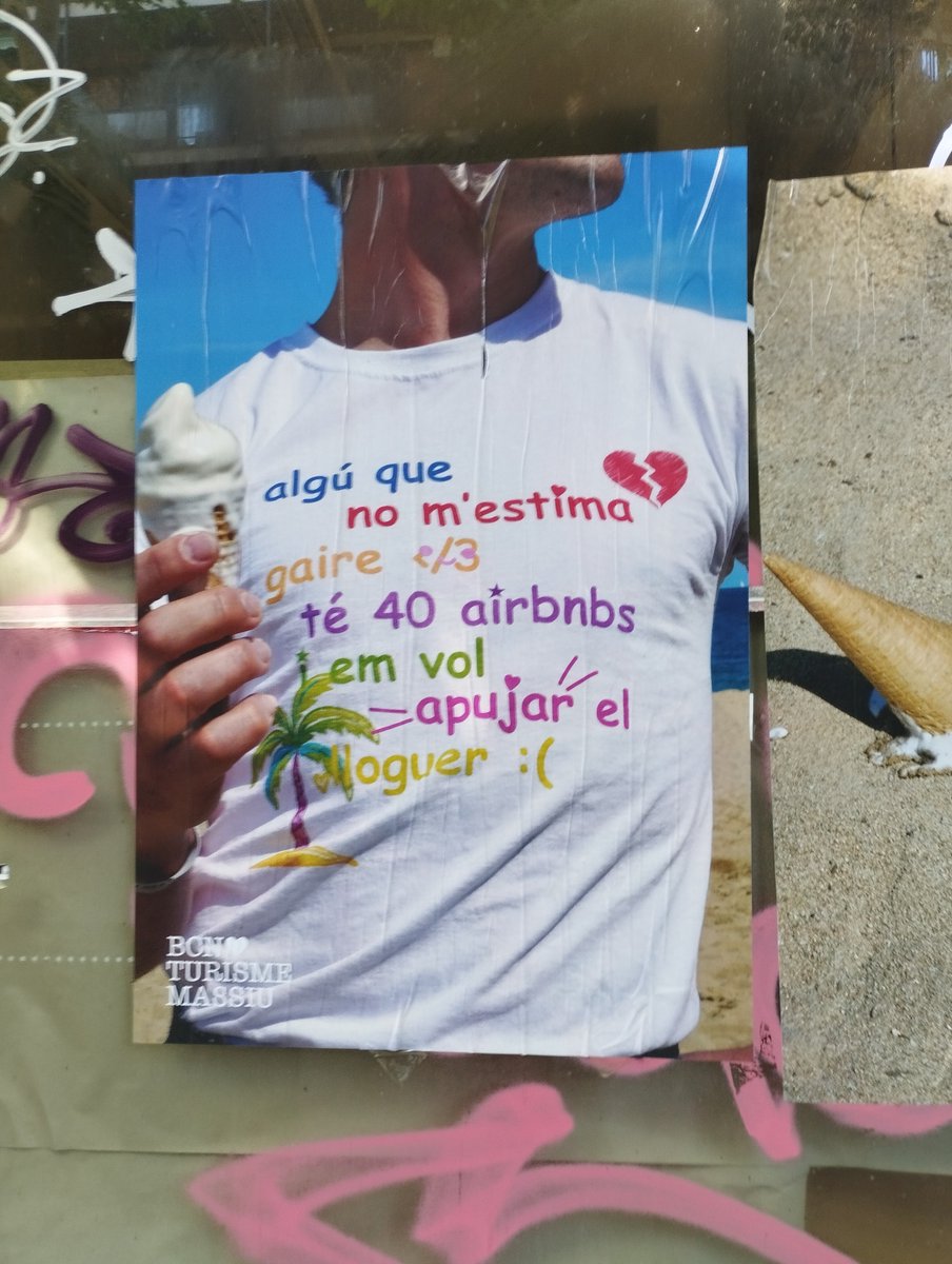 Prou creuers, prou airbnbs, prou càtedres de turisme a les universitats (un dia obrirem el meló?).  Volem viure amb dignitat.