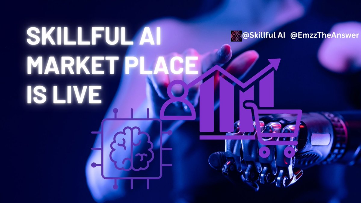 EmzzTheAnswer's tweet photo. The Amazing part?The @SkillfulAI
marketplace is now live

This means you can not only create and deploy your AI agents but also monetize them

Whether you want to sell or rent your custom agents, the marketplace makes it easy to earn from your creations
$SKAI #BuiltWithSkillful https://t.co/Wu7o4a4Axm