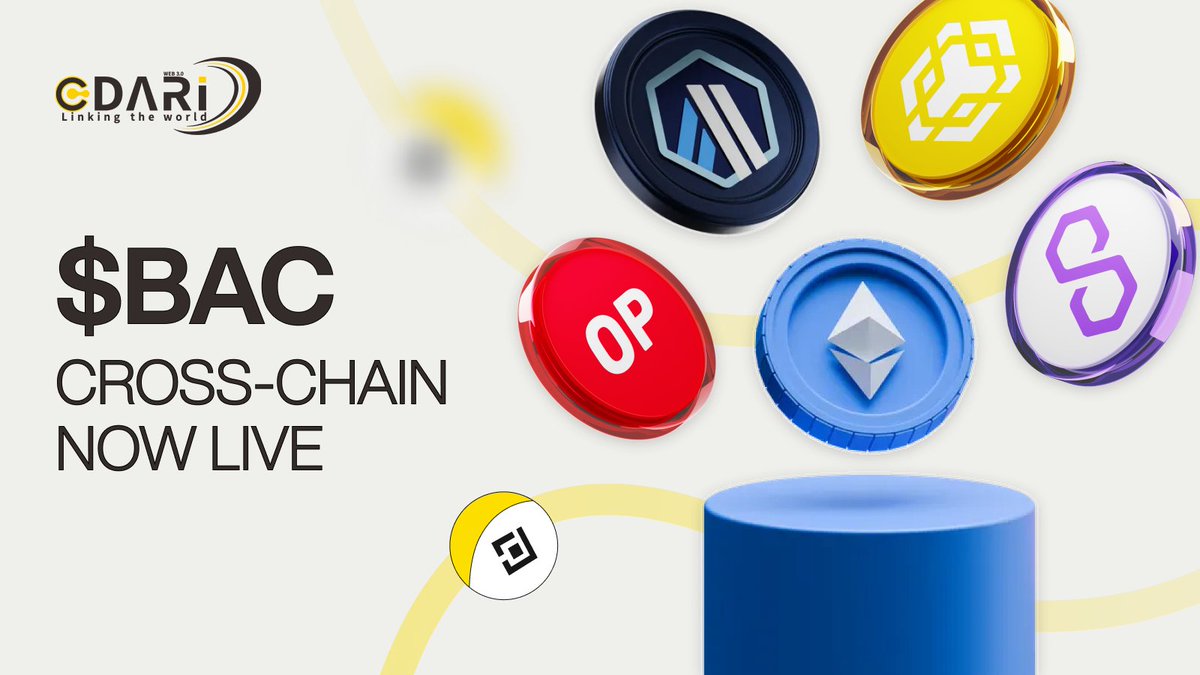 🚨 $BAC CROSS-CHAIN IS NOW LIVE!

You can now move $BAC seamlessly across multiple blockchains.
Fast. Secure. Flexible. 

Check more: routernitro.com/swap

$BAC #CrossChain #CDARISpace