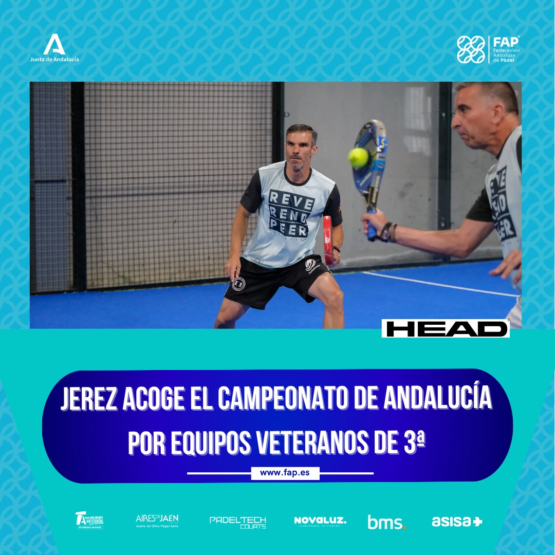 📝 Jerez acoge el Campeonato de Andalucía por Equipos Veteranos de 3ª 
✏️ La competición con 18 formaciones y más de 300 deportistas se reparte entre los clubes Global Pádel y Jacaranda

🔍 fap.es/jerez-acoge-el…

#FAP #SomosFap #padel