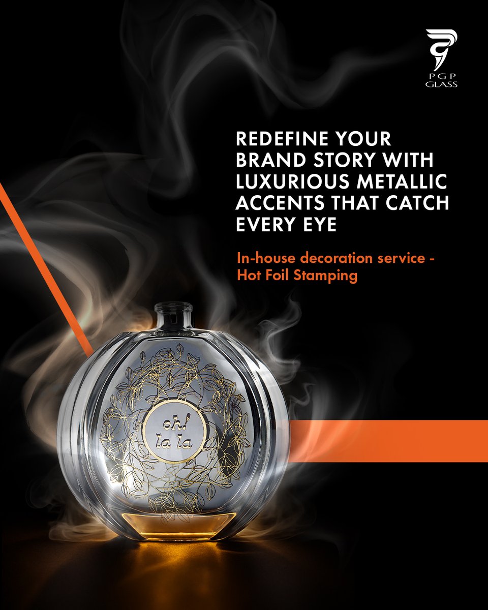 PGPGlass's tweet image. We know that Hot Foil Stamping isn't just an embellishment, it's a statement! PGP Glass can help you tell your story, along with our in-house decoration facility.

#PGPGlass #FiredbyImagination #GlassProcess #Decoration #HotFoilStamping
