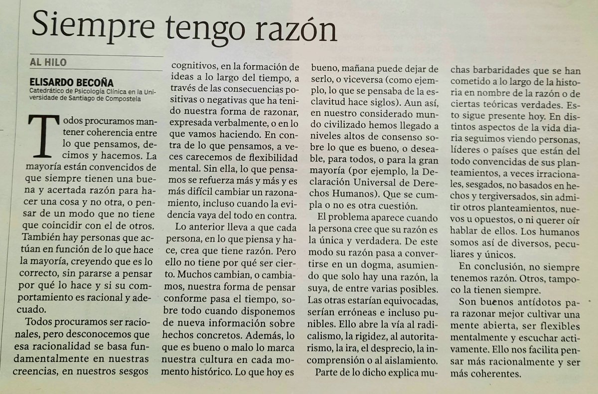 Siempre tengo razón...