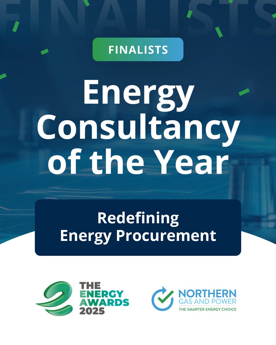 Northern Gas and Power has been shortlisted for Energy Consultancy of the Year at the Energy Awards 2025!

Thank you to our customers, partners, and colleagues, and congratulations to all the other finalists. We look forward to the ceremony!