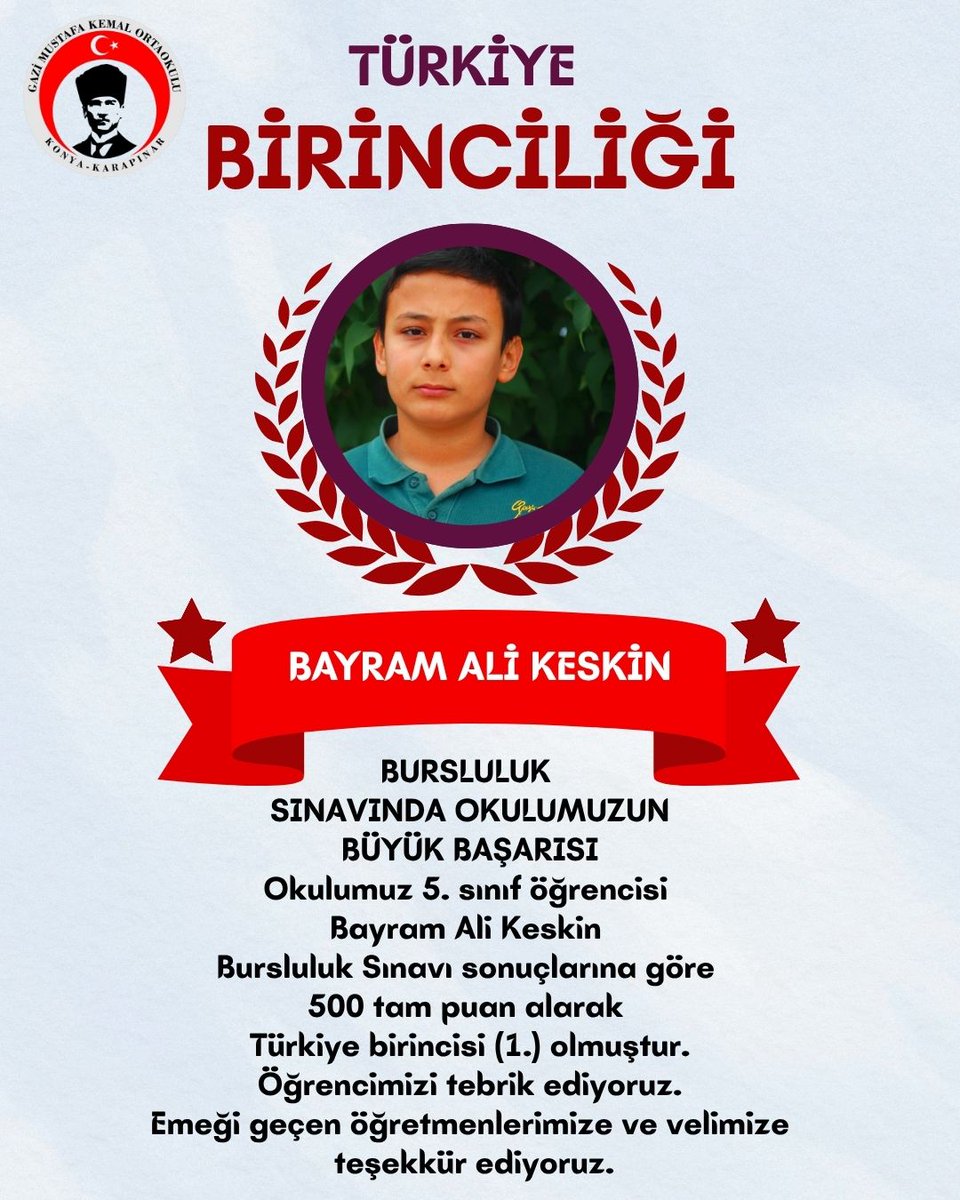 GAZİ MUSTAFA KEMAL ORTAOKULU/KARAPINAR (@gazimkoo) on Twitter photo 