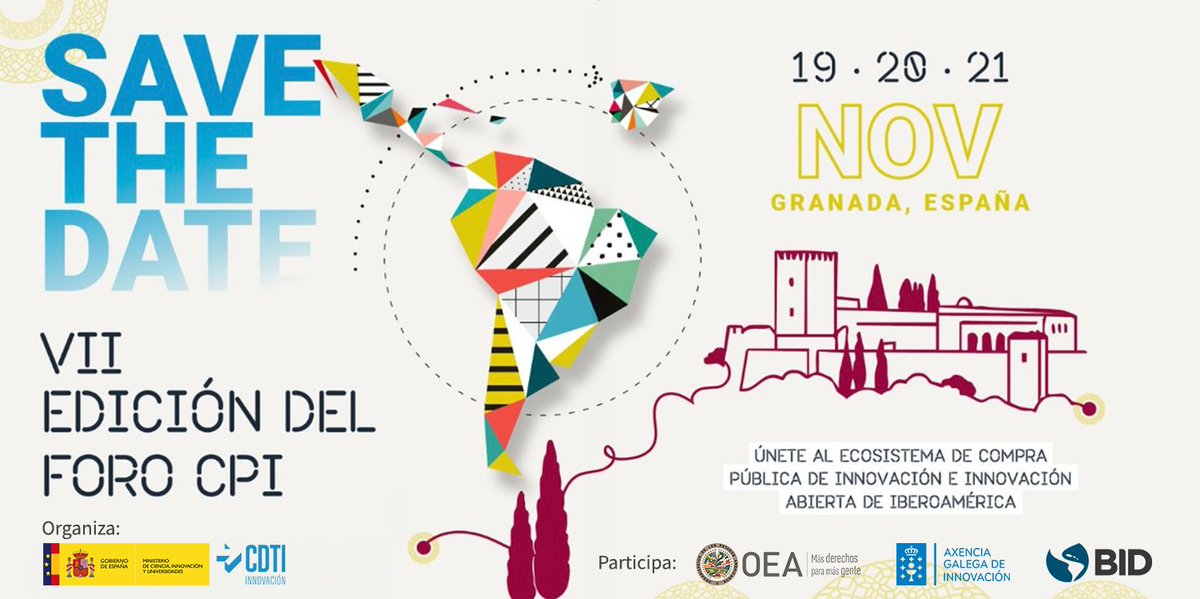 @CDTI_innovacion (@cdti_innovacion) on Twitter photo 📢<a href="/CDTI_innovacion/">@CDTI_innovacion</a> organiza el VII Foro Iberoamericano de #CPI e #InnovaciónAbierta 🤝con la participación de <a href="/axenciaGAIN/">Axencia Galega de Innovación</a> <a href="/OEA_oficial/">OEA</a> <a href="/el_BID/">Banco Interamericano de Desarrollo</a>
🚀abordar oportunidades de CPI e innovación abierta
🧠intercambiar #conocimiento
👥generar #networking
📅19–21 noviembre 2025 | 📢<a href="/CDTI_innovacion/">@CDTI_innovacion</a> organiza el VII Foro Iberoamericano de #CPI e #InnovaciónAbierta 🤝con la participación de <a href="/axenciaGAIN/">Axencia Galega de Innovación</a> <a href="/OEA_oficial/">OEA</a> <a href="/el_BID/">Banco Interamericano de Desarrollo</a>
🚀abordar oportunidades de CPI e innovación abierta
🧠intercambiar #conocimiento
👥generar #networking
📅19–21 noviembre 2025 |