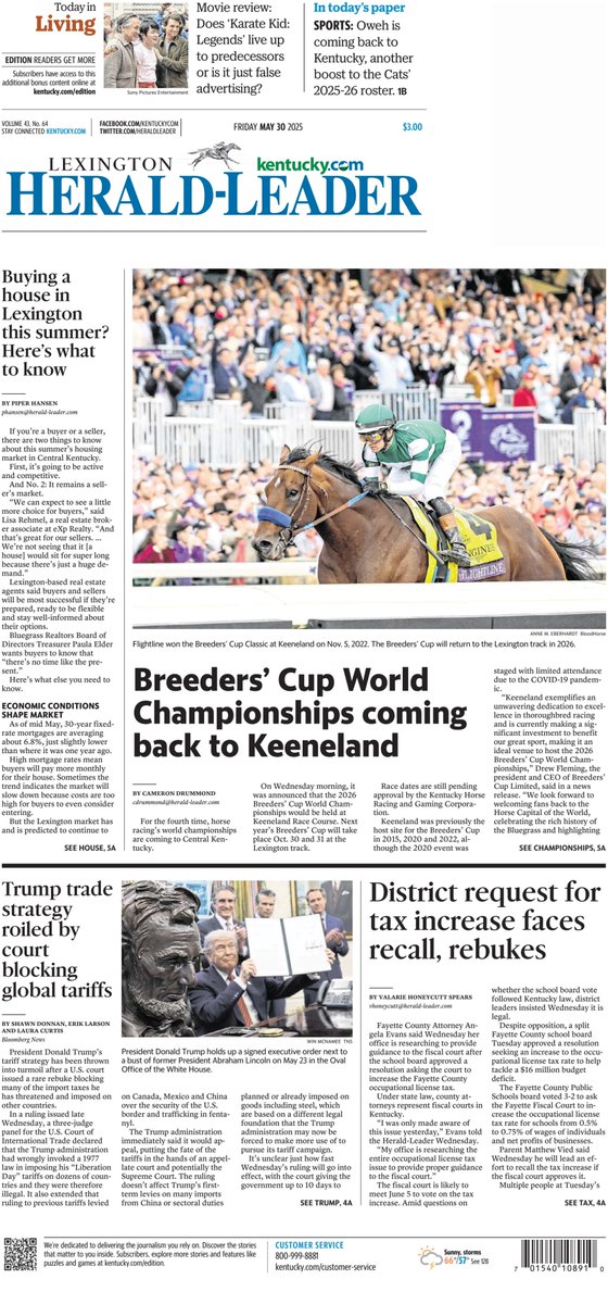 𝙵𝚛𝚘𝚗𝚝 𝙿𝚊𝚐𝚎𝚜 𝚃𝚘𝚍𝚊𝚢 📰 (@ukpapers) on Twitter photo 🇺🇸 Breeders' Cup World Championships Coming Back To Keeneland
▫<a href="/cdrummond97/">Cameron Drummond</a>
▫is.gd/BufM9B
#frontpagestoday #USA <a href="/heraldleader/">Lexington Herald-Leader</a> 🇺🇸 🇺🇸 Breeders' Cup World Championships Coming Back To Keeneland
▫<a href="/cdrummond97/">Cameron Drummond</a>
▫is.gd/BufM9B
#frontpagestoday #USA <a href="/heraldleader/">Lexington Herald-Leader</a> 🇺🇸