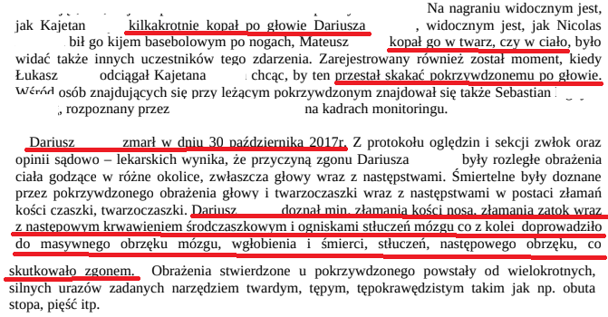 SzJadczak's tweet photo. "Łamaliśmy łokcie, wyrywaliśmy barki, łamaliśmy oczodoły. Złamać komuś nogę czy wyłamać kolano nie jest wcale ciężko".

Na zakończenie serialu "Karol Nawrocki, kibole i ustawki" wrzucam Wam opis z aktu oskarżenia obrażeń jednego z kiboli Górnika Zabrze, który nie miał tyle szczęścia co koledzy Jarosława Kaczyńskiego, Mateusza Morawieckiego i Karola Nawrockiego z bójek, którymi przechwalali się politycy PiS. 

‼️Ostrzegam‼️ Nie czytajcie przed jedzeniem. 
https://t.co/8pASSo1Qr6