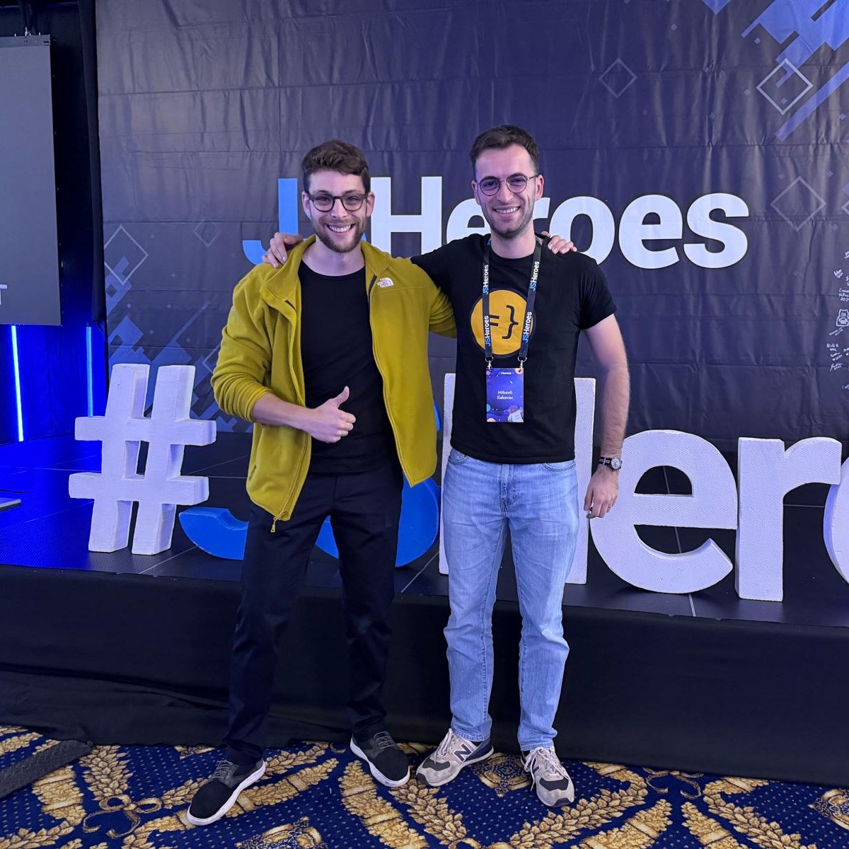 <a href="/infomiho/">Mihovil Ilakovac</a> and I are having an awesome time at #JSHeroes2025!

Rarely do you see a conference where each talk hits the mark!

<a href="/WaspLang/">Wasp</a> we should bring everyone next year :D

Great work <a href="/jsheroes/">JSHeroes</a>!
#JSHeroes
