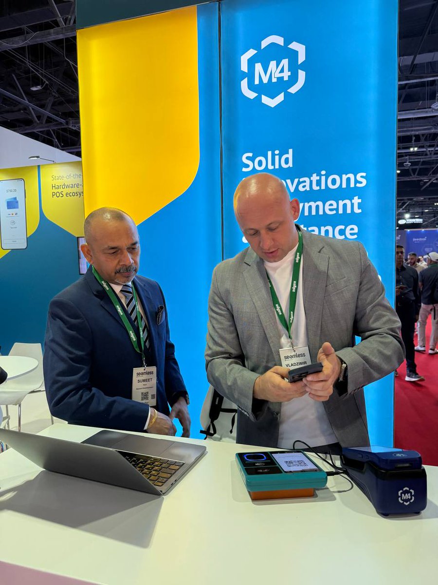 #M4Bank was proud to take part in #SeamlessMiddleEast 2025 in #Dubai.
We showcased our latest #SoftPOS and #SmartPOS solutions and met with partners, fintech leaders, and innovators from across the region.
Seamless was full of the great energy and inspiring conversations!
