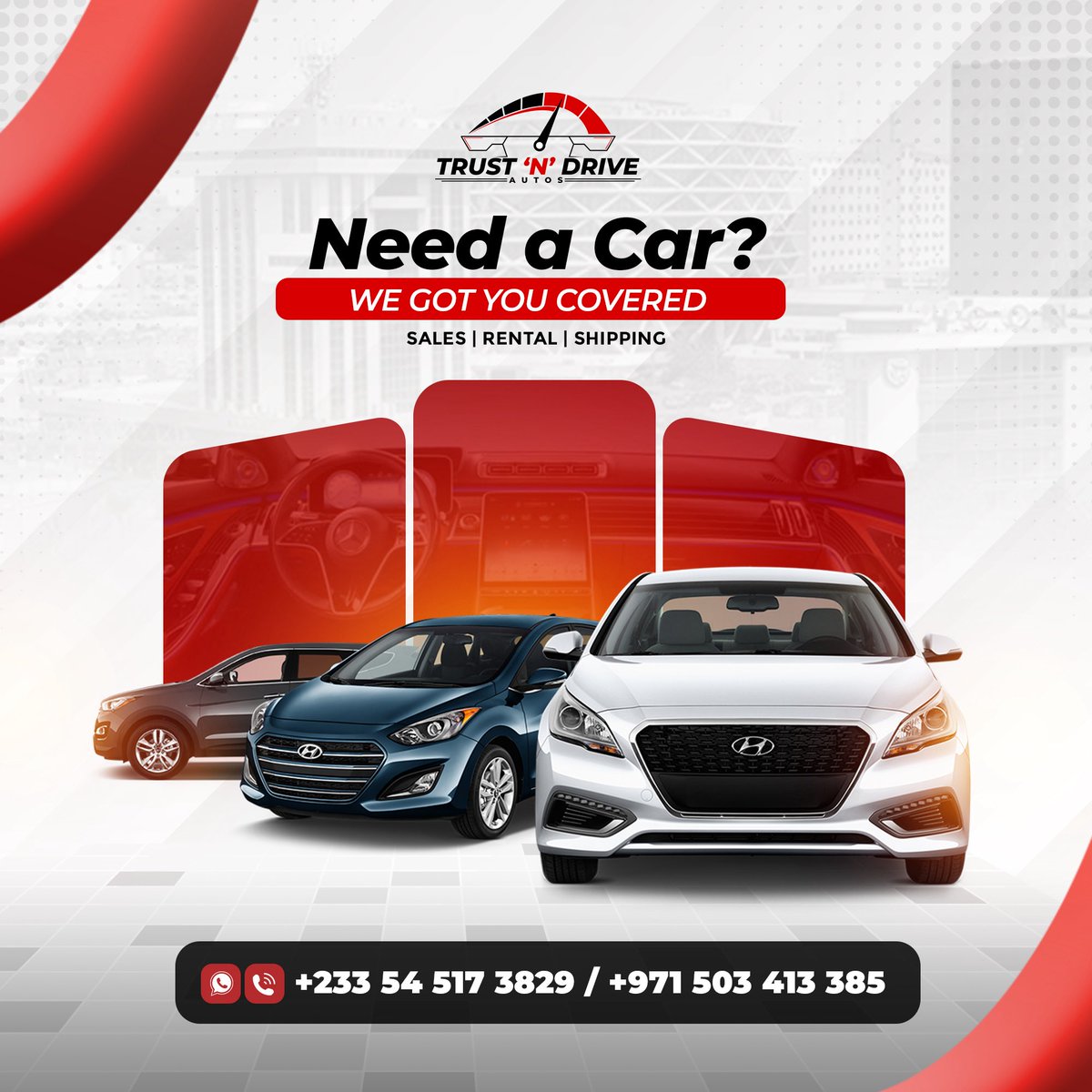 bansingroup's tweet photo. Looking for a trusted ride? We got you covered! From sleek sedans to solid SUVs Trust N Drive Autos delivers quality, style, and reliability. Call now. Let’s get you moving. #BansinGroupOfCompanies #trustndriveaustos https://t.co/Q1TexL6QDN