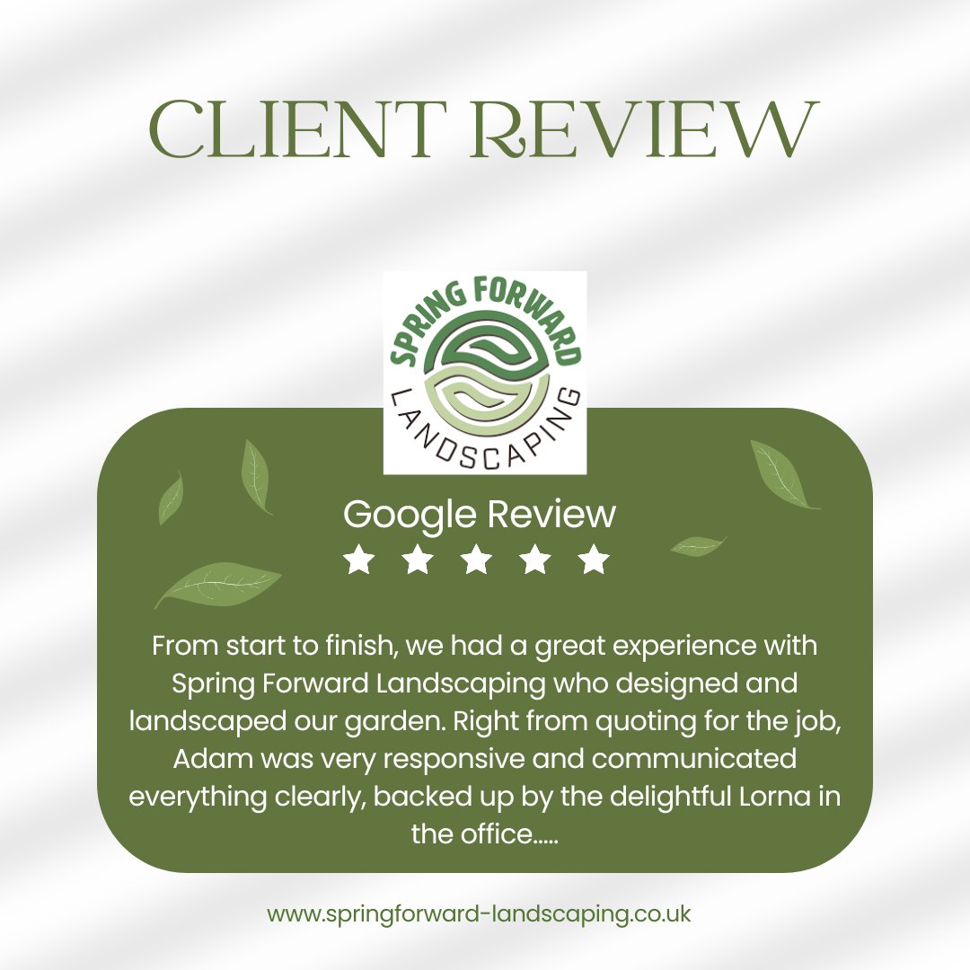🌟 Another 5-star review! 🌿🏡 

We love creating stunning outdoor spaces &amp; seeing our clients enjoy them. 

Thank you for your kind words! See more reviews—link in bio! 

#LuxuryLandscaping #HappyCustomers #WorcestershireHour