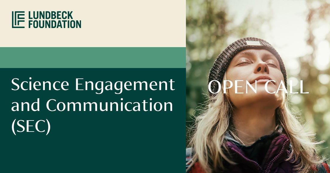 With this call, The Lundbeck Foundation wishes to strengthen the dissemination and engagement of research-based knowledge within society, with focus on neuroscience, the brain and brain related disorders.

Next deadline is: June 26. 
Read more at: ow.ly/c0eg50VWSMv