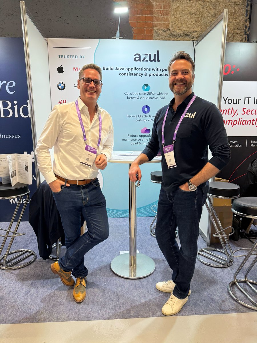 AzulSystems's tweet image. We had a great time at Dublin Tech Summit this week connecting with you all to chat about #Java and how we help engineering teams maximize performance, reduce infrastructure costs, and boost #DevOps productivity. Thanks for stopping by!

#DubTechSummit #DigitalTransformation