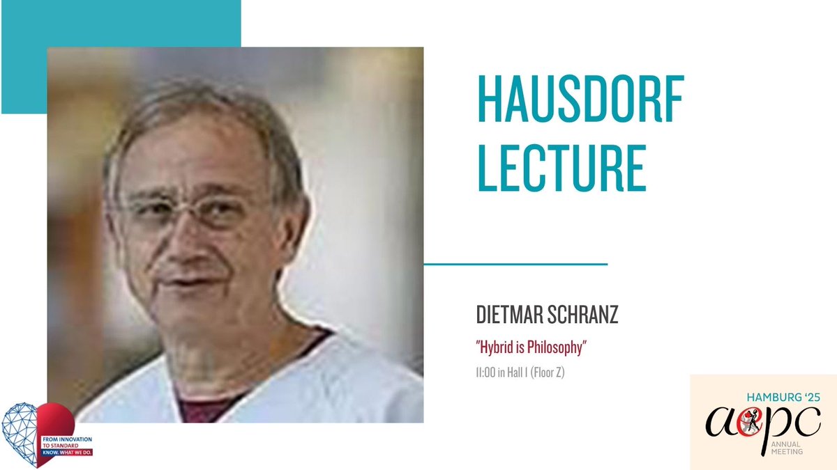 🕚 Starting in 1 hour: the Hausdorf Lecture with Dietmar Schranz, "Hybrid is Philosophy" #AEPC2025